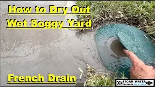How to Dry Out Wet Soggy Yard - French Drain