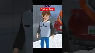 Girl vs Boy car driving 🥵🔥// Episode 91 #cartoon #sakura #shorts