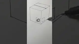 How do you draw an empty box? | Inktober | Day 14   #shorts #Inktober #inktober2022