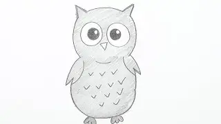 🦉 Simple Owl Art | সহজ পেঁচা আঁকা | Pencil Sketch Drawing Tutorial | Easy Animal Drawing