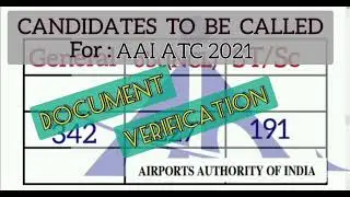 AAI ATC 2021 || Проверка документов || Количество кандидатов, приглашенных на проверку документов || aai_ atc_ao