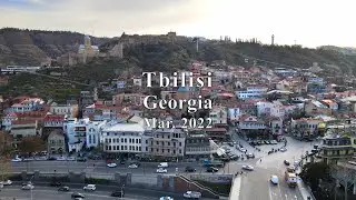 4K Bird's view of Tbilisi, Georgia