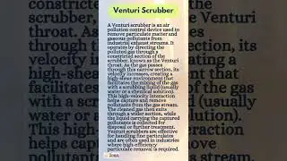 What is Venturi scrubber|UGC NET|Environmental Science|Msc