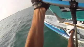 Jimmy Stoikov windsurfing in Lady's Mile, Limassol, Cyprus