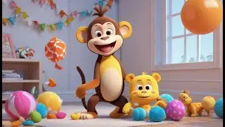 Bouncy Monkeys on the Bed | Silly Monkey Counting Song | Fun Jumping Rhyme for Toddlers