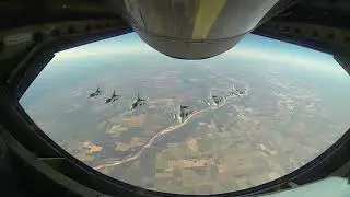 465th ARS refuel Fighting Falcons