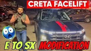 Hyundai CRETA E base model MODIFICATION✅ || BASE TO TOP|| 70%off on hyundai genuine accessories ||