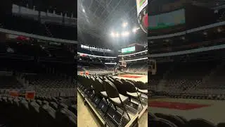 NBA COURT &mdash; State Farm Arena where the #AtlantaHawks play. #nba #atlanta