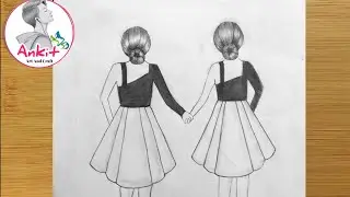 Best friend ❤pencil sketch - step by step /very easy/how to draw friendship day drawing /bff drawing