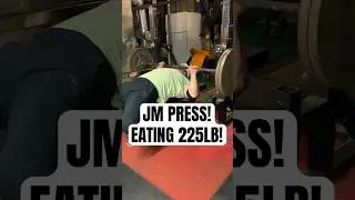 EATING 225 on JM PRESS! #bench #powerlifting #training #fitness #gym #subscribe #motivation