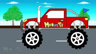 Red Truck Vs Batman Truck - Monster Trucks For Children 