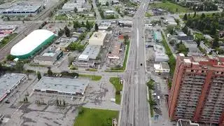 Calgary ( Alberta ) My little DJI MINI Drone fly up to 7km from chinook Mall to Downtown Calgary.
