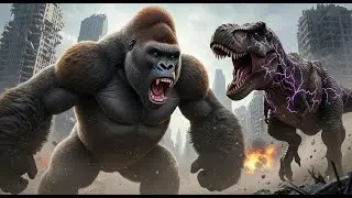 King Kong's Wrath: Urban Chaos and Exploration of Ruined Cities.