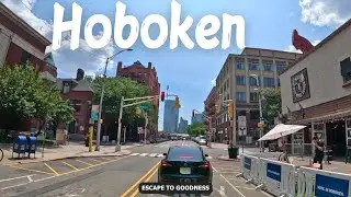 Exploring Hoboken - New Jersey - Downtown - 4K Drive