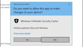 How to fix with User Account Control on Wndow10Pro