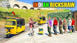 Franklin & Shinchan Buy Indian Auto Rickshaw And Start Public Transportation Business in GTA 5