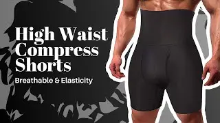 Nebility&reg;  High Waist Compress Shorts For Men