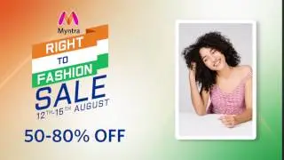 Myntra Right To Fashion Sale | 12th - 15th August!
