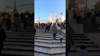 The Spanish Steps Rome 🇮🇹 #italy #travel #italia #rome #travelvlog #traveling #spanishsteps