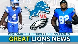 Lions Got GREAT NEWS: D.J. Reed & Marcus Davenport BACK At Practice + Lions vs. Eagles Breakdown