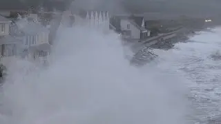 Torcross  Storm Frank 30/12/2015 storm force winds hit Torcross Devon