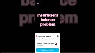 insufficient balance problem #phonepe #paytm #gpay #upi