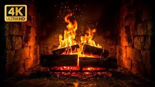 Cozy Fireplace 4K (No Mid-roll Ads) 🔥 Real Crackling Fire Ambiance | Ultra HD