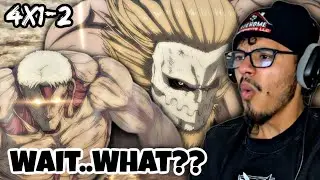 Wait&hellip; What Is Even Happening in Attack on Titan?! | Anime NOOB first time reaction | 4x1-2