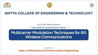 Multicarrier Modulation Techniques 6G FDP FN -Dr.V V Mani | Aditya Educational Institutions.