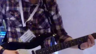 Learning REAL Guitar with the Fender Squier Pro-Guitar for Rock Band 3 at E3