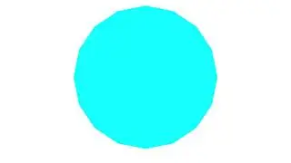 Cyan Hexadecagon White Background Down To Up