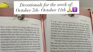 Daily Devotionals for 10/6-10/11 (voiceover edition)