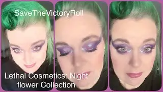 Lethal Cosmetics: Night flower Collection: Swatches, try on