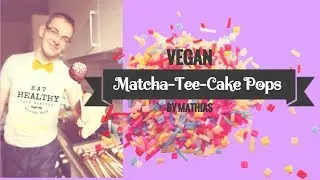 Matcha-Tee-Cake Pops. VEGAN