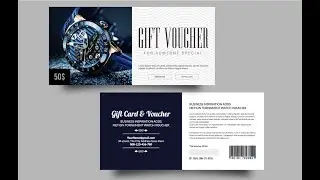 Branded Watch Gift Card | Voucher Card Design | Photoshop Tutorial