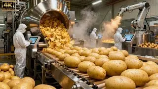 Inside a Modern Pringles Factory, From Whole Potatoes to Stacked Potato Chips (Full Process)