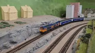 First Run of my new soundfitted Revolution Trains Class 66 on my layout
