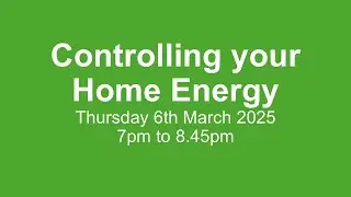 Controlling You Home Energy Zoom Meeting Recording