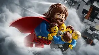 LEGO T-Rex & Superman Caveman Save the City | Epic LEGO Rescue Animation. 
