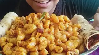 MASALA MACARONI (MASALA PASTA) EATING CHALLENGE | Food Challenge