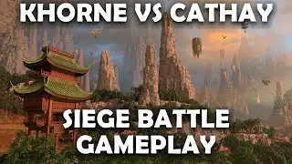 KHORNE VS CATHAY - Siege Battle Gameplay - Total War: Warhammer 3
