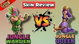 Jungle Warden & Jungle Queen Skin Review of COC l Clash of Clans l Clashflict