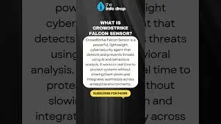 What is CrowdStrike Falcon Sensor? #CrowdStrikeFalcon #theinfodrop