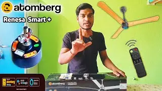 Atomberg Renesa Smart+ 5 Star 1200 3 Blade Ceiling Fan || BLDC Motor with Remote || Golden oakwood