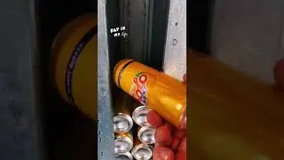 Restocking a vending machine at a bus terminal
