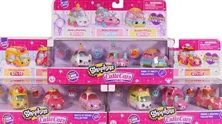 Shopkins Cutie Cars Series 4 Drive In-Movie, Break 4 Brunch and Park n Party Collection Unboxing