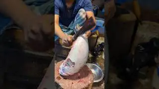 Fast Silver Carp Fish Cutting Skills In Bangladesh Fish Market By Expert Cutter #shorts