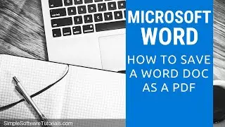 How to Save a Word Doc as a PDF in Word