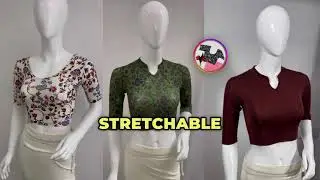 Stretchable saree blouse online shopping | Modern blouse designs