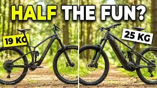 Are half-fat e bikes half the fun? Wind Hill Bike Park #mtb #emtb #gopro12